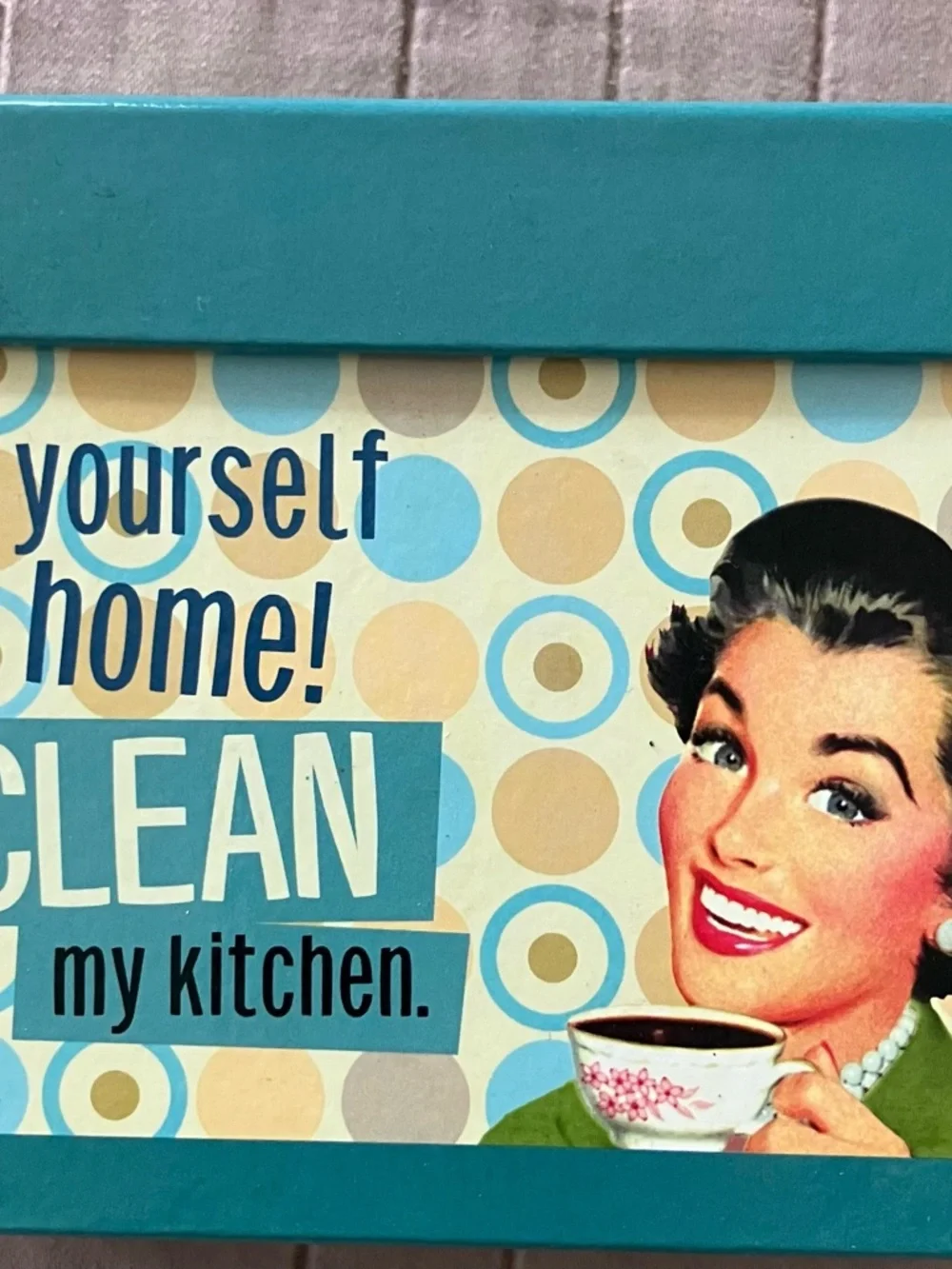 Retro Recipe Card Box Set in Cream and Teal